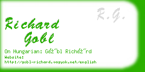 richard gobl business card